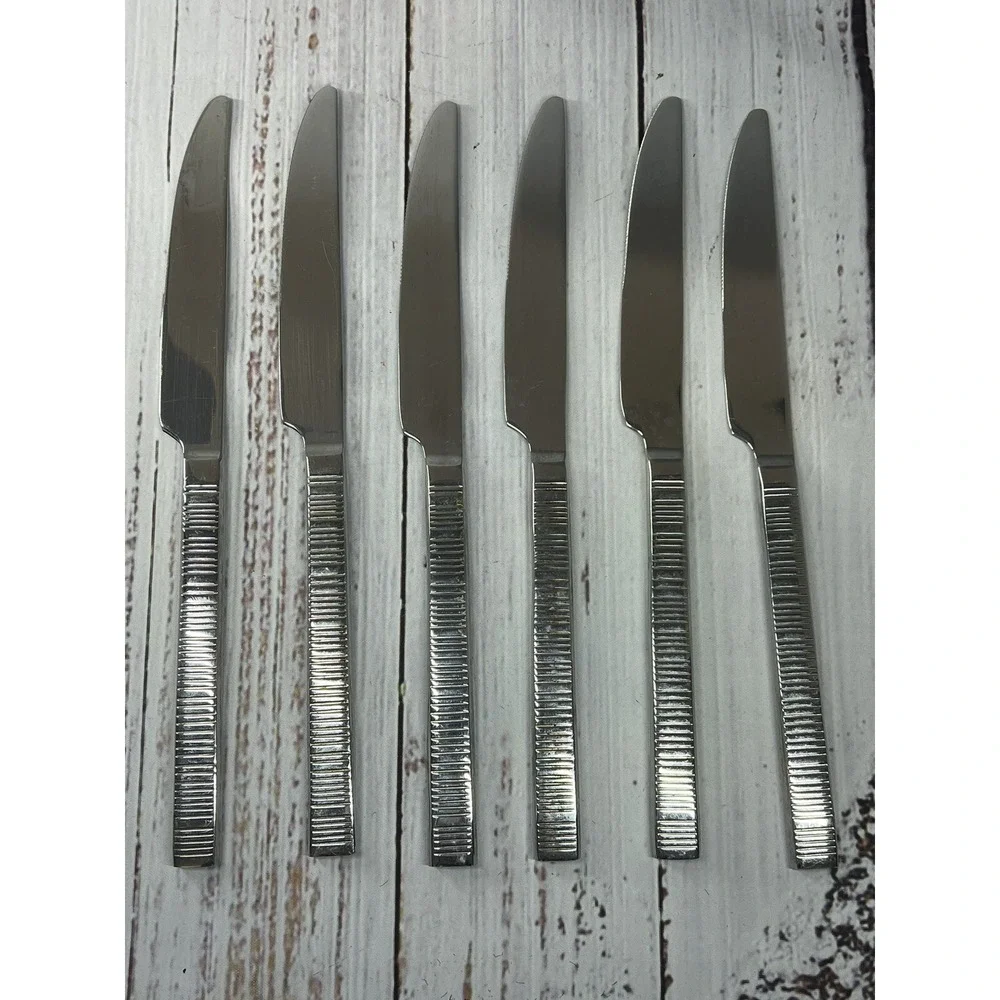 Towle Griffin 18/0 Stainless Steel Dinner Knives Living Collection Lot of 6